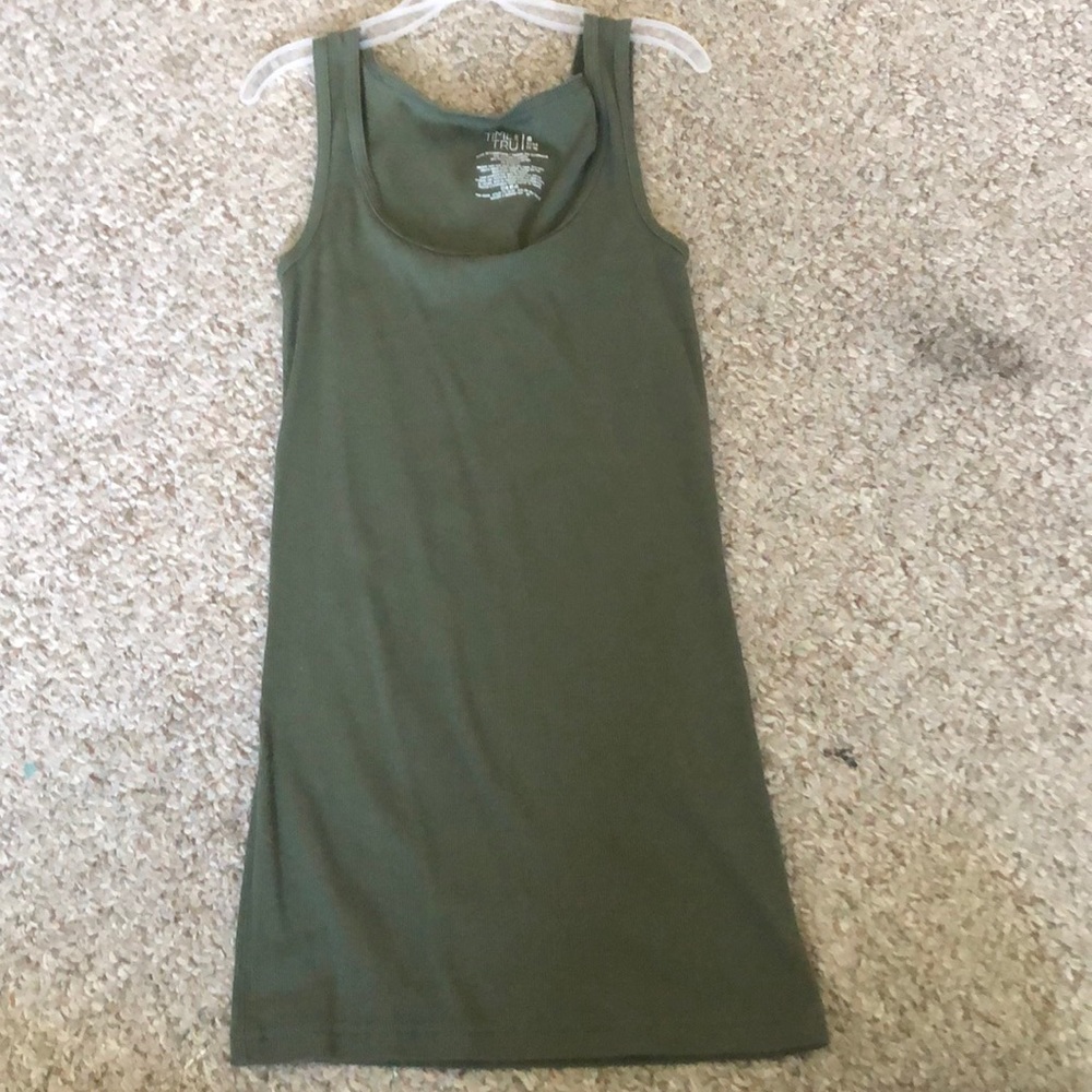 green tank top